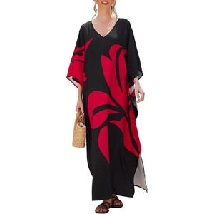 Womens Swimsuit Cover Up Bathing Suit black Bikini Long  Beach Dress